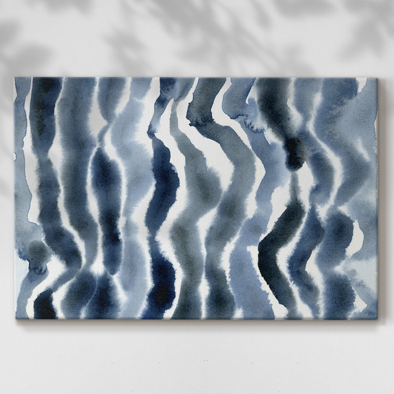 True Blue Wave II-Gallery Wrapped Canvas, 12" H x 18" W