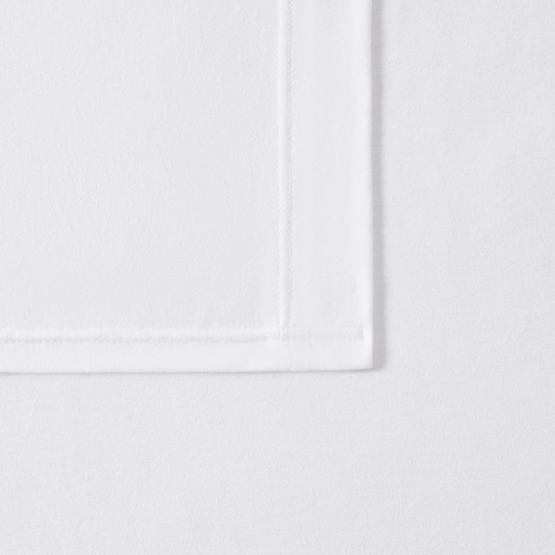 Ensemble de draps en jersey vraiment doux, Blanc, Ensemble literie pour lit simple