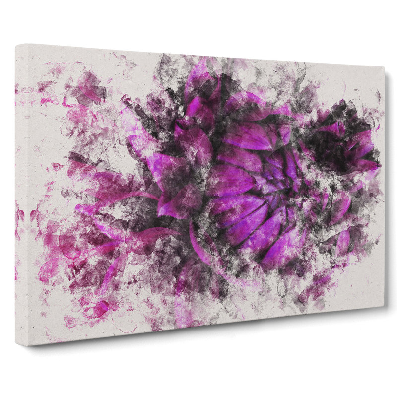Purple Flower Vol.1 - Wrapped Canvas Print, 35cm H x 50cm W x 3cm D