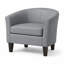 Fauteuil d'appoint en similicuir gris-132793178