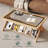 Rectangle Coffee Table With Glass Top & Storage Shelf-421036987