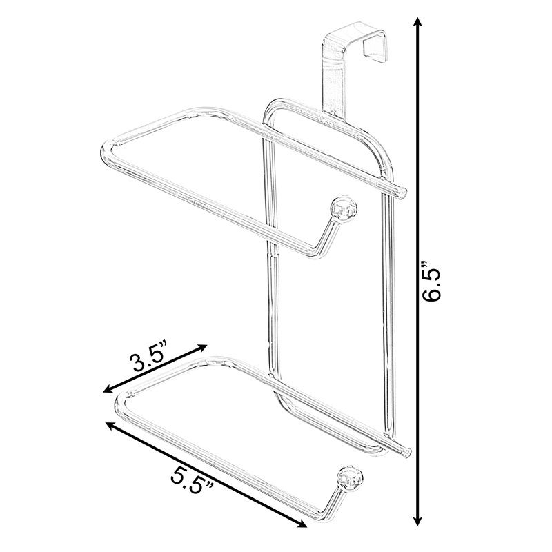 Double porte-papier hygiénique sur le côté Basic Basic, Argent argent