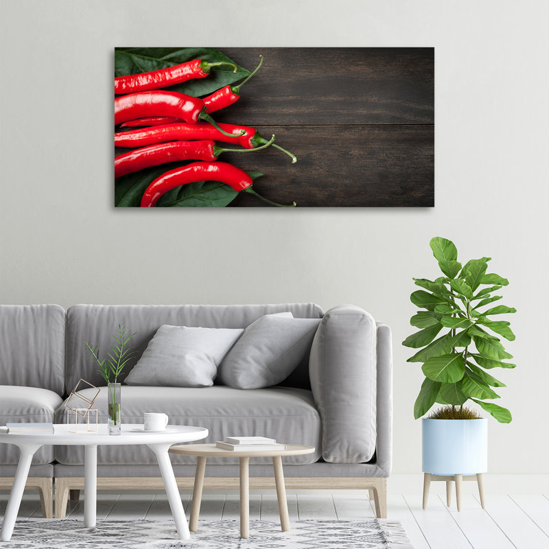 Chilli Peppers - Print, Canvas, 50cm H x 100cm W x 2cm D