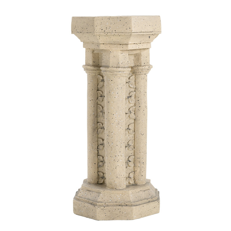 Support pour plante à piédestal colonne sable intérieur / extérieur 22,75 pouces - Oxyde de magnésium coloré idéal pour les plantes en pot fougères sans assemblage avec table d'appoint