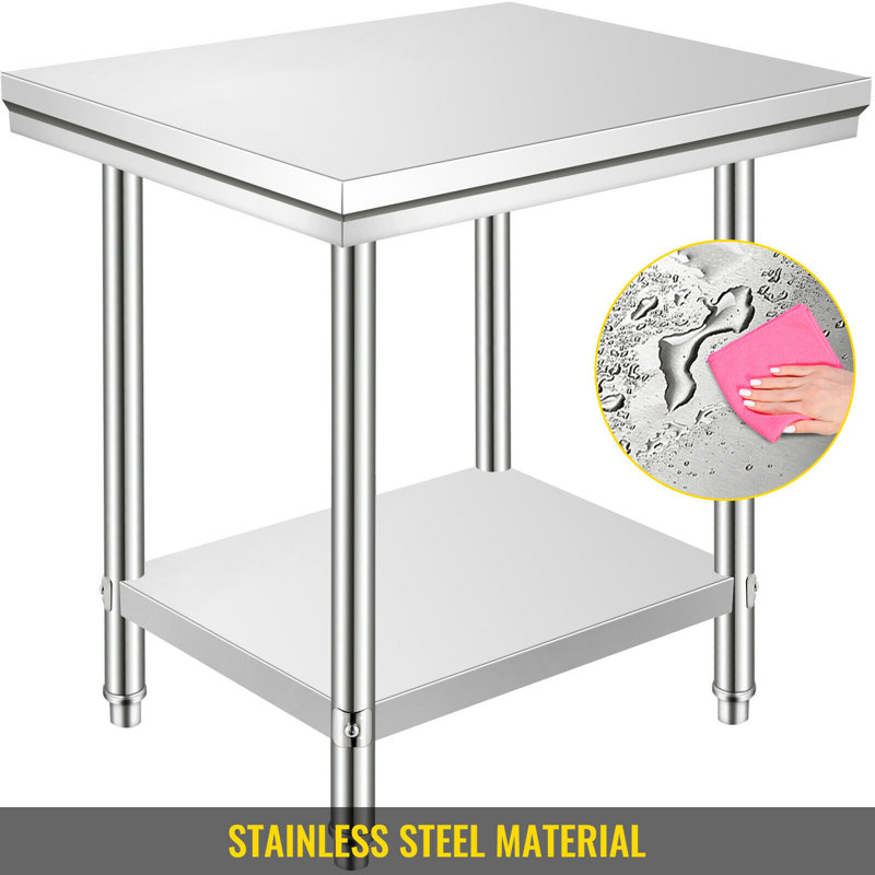 Stainless Steel 24x36x32 Inch Commercial Kitchen Prep Table