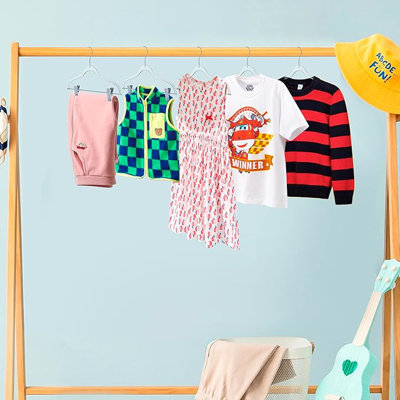 Quality Clear Kids Pants Hangers with Clips 100 Pk  with Swivel Hook and Notches 13.7 Inch