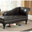 62.4" W Transitional Storage Chaise, Black