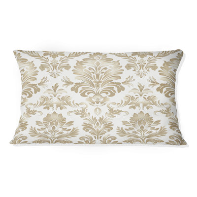 Coussin Beige classique damassé Bliss I - Traditional