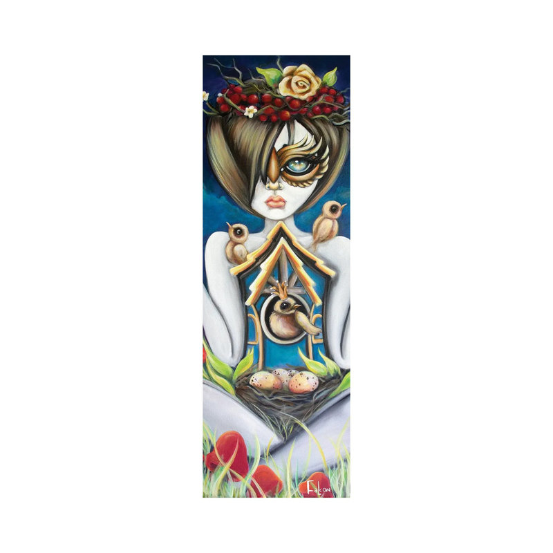 Forest Dwellers Dream by Lizzy Falcon - Wrapped Canvas Panoramic Print, 30.48 cm H x 91.44 cm W x 1.91 cm D