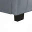 Lit plateforme tapissier simple en velours avec lit gigogne simple, gris-1234972429