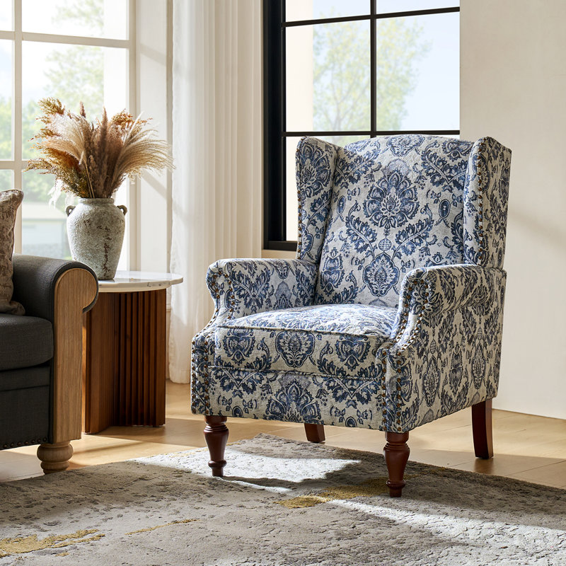 Upholstered Accent Chair, Navy