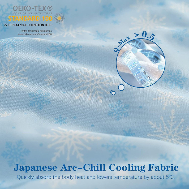 Couverture d'été légère pour les dormeurs chauds et les sueurs nocturnes - Couverture rafraîchissante à double face avec technologie Arc-Chill