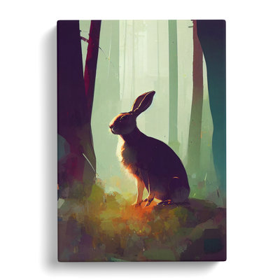 XC1022-2402X Hare In The Forest - Wrapped Canvas Print