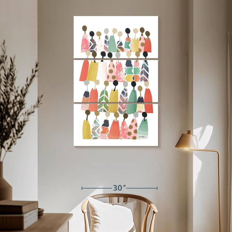 Pastel Rainbow People, H 65 po x l 42 po