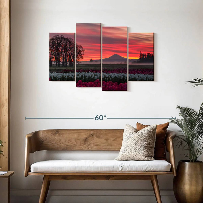 Alvord Tulip Field Sunset, 27"H x 43"W