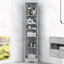Armoire de rangement multi-fonctionnelle avec deux portes et tablettes réglables, tablette ouverte-1220119668