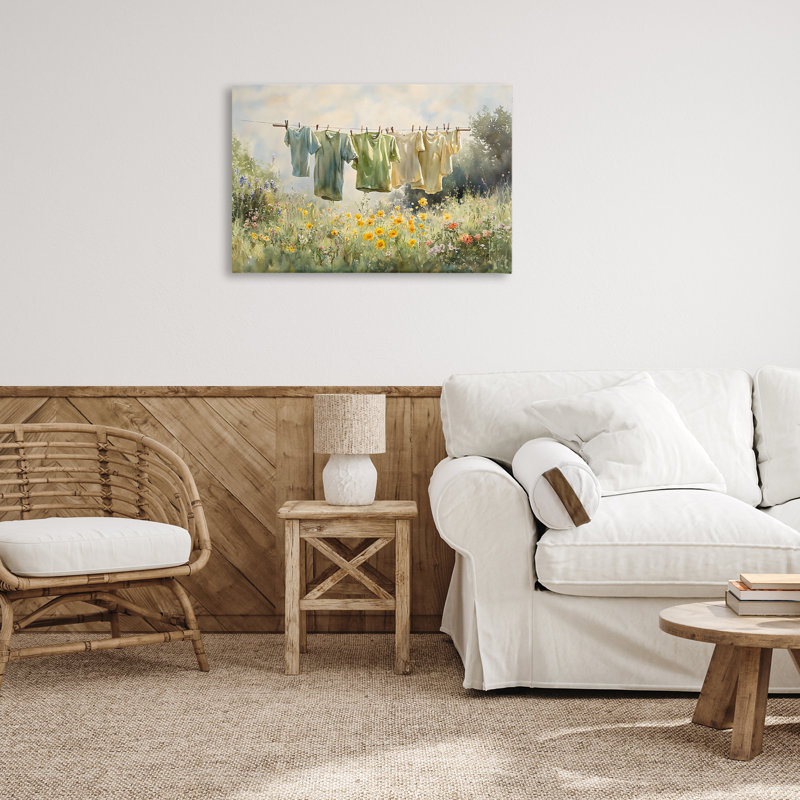 Toile de buanderie Wildflower & Backyard, design par Creative Studio, H 20 po x l 30 po