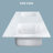 72" Solid Surface Double Bathroom Vanity Top In White With Sink