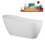 Baignoire autoportante 67 "avec drain interne Streamline-101697763