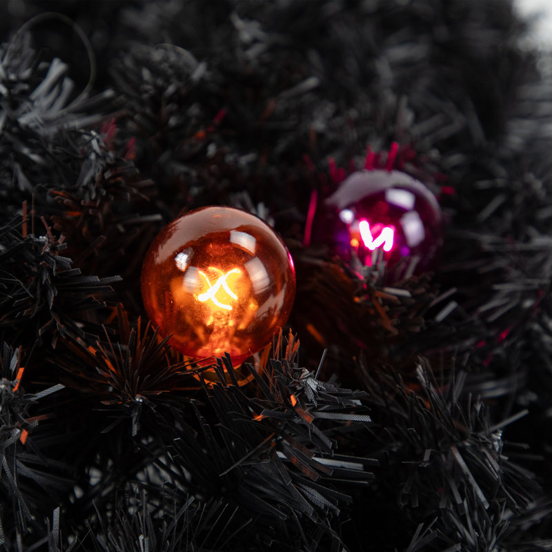 Globe terrestre 10 lumières G40 orange et mauve 10 pi avec fil noir 9 pi