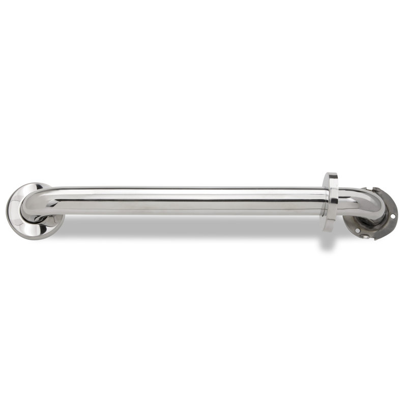 Barre d'appui droite en acier inoxydable poli, H 1,5 po x l 16 po