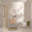 Meuble-lavabo mural avec lavabo au design incurvé, finition en bois à texture ondulée, marbre de culture intégré intégré, meuble-lavabo flottant moderne pré-assemblé avec tiroir à fermeture en douceur-1700087599