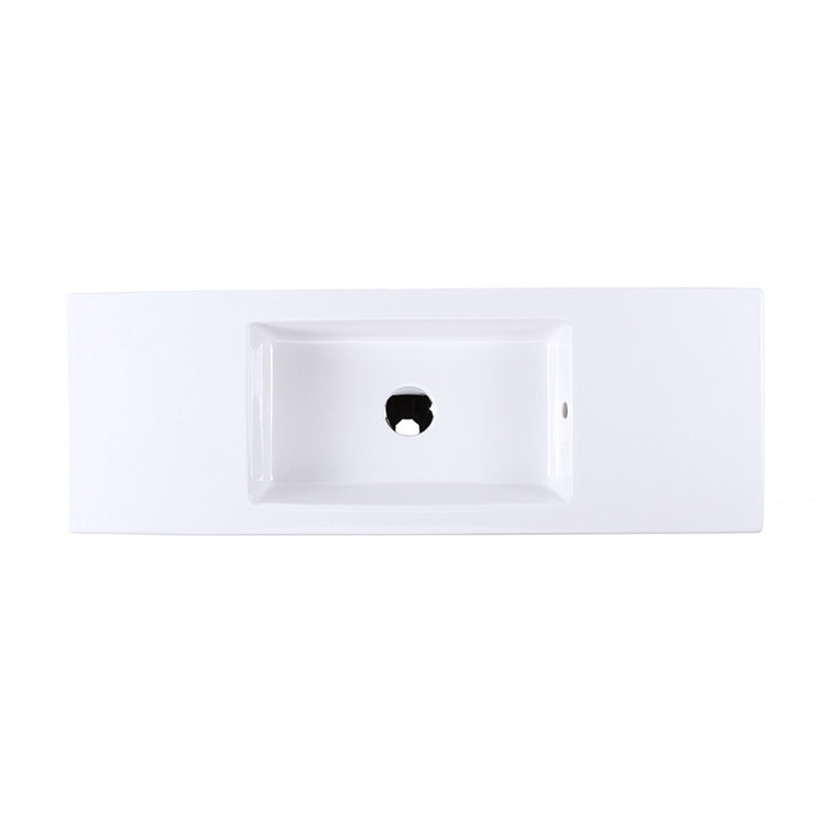 LACAVA Dimini 13.75'' Porcelain Rectangular Bathroom Sink with Overflow