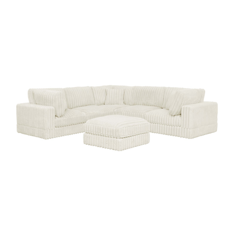 Cloud Haven Modular Sectional, Cream Corduroy