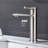 Single Handle Vanity Bathroom Faucet, Brushed Nickel Finish, Stainless Steel, Spot-, Reduces Cleaning Effort, One Control, Simple Rounded Design For Relaxation Sink, Spot- Surface Easy Sanitizing,
