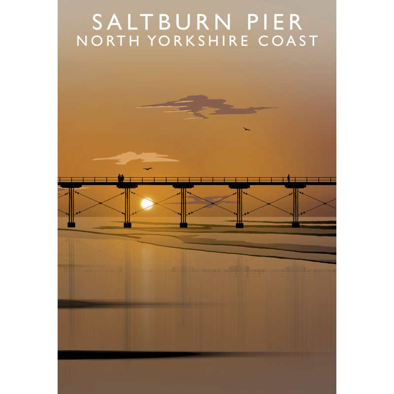 'Saltburn Pier' by Richard O'Neil - Print, No Frame, 40 cm H x 30 cm W x 1 cm D