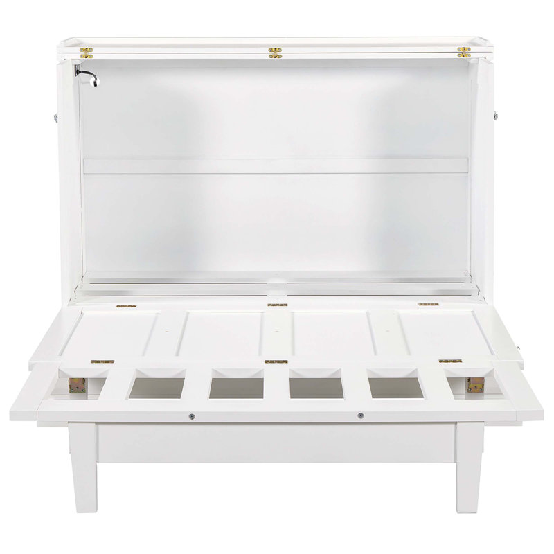 Armoire cubique à coffre escamotable en pin massif avec station de charge et grand rangement pour le bureau à domicile ou les petites pièces