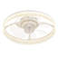 Ventilateur de plafond encastré blanc l 13 po avec lumière, télécommande et 6 vitesses, à intensité variable pour la chambre à coucher et les espaces de vie-2111781680-2111781695