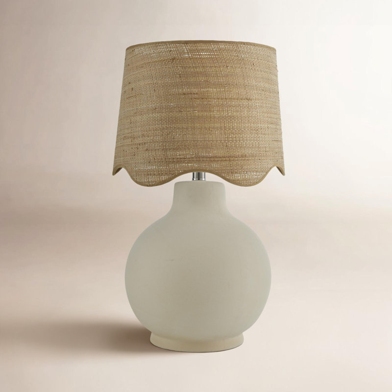 Maura Accent Table Lamp, Tan, Cream, 22"H x 15"W x 15"D