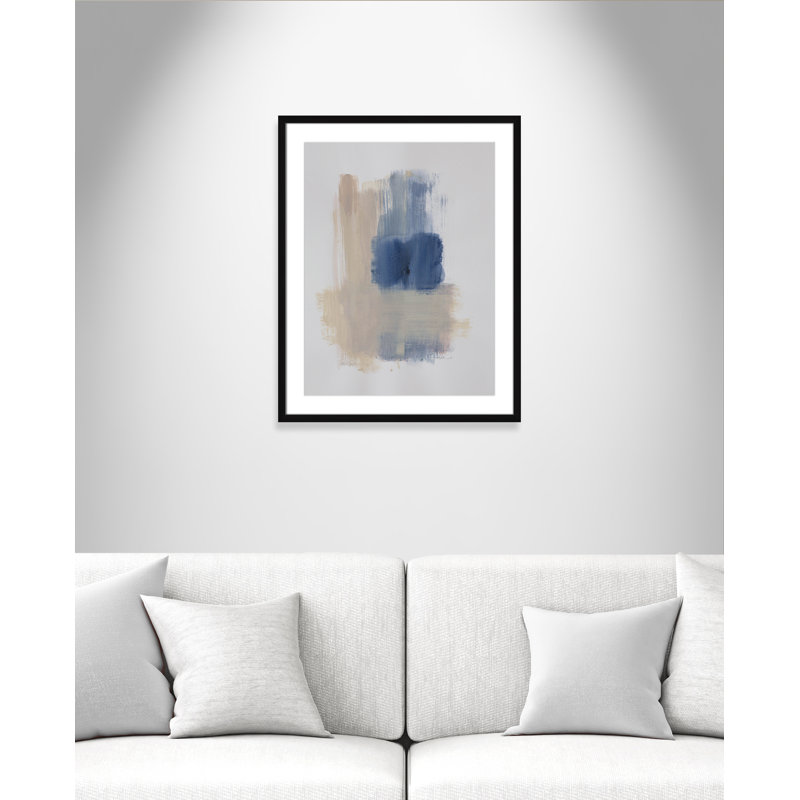 Macathurn Powder Room Wash III sur papier, Cadre noir mat, H 29,5 po x l 23,5 po x P 1,25 po
