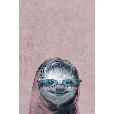 'Cheeky Sloth' Print On Wrapped Canvas