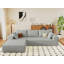 Canapé modulaire Boneless de 96 po, canapé Cloud en forme de L avec méridienne, canapé profond en mousse à mémoire de forme rembourrée en velours côtelé, aucun assemblage requis, pour le salon-1155747287-1155747281