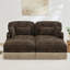 Comfy Chenille Leopard Printing Loveseat Sofa with Movable Ottomans, Ergonomic Design, and Easy Assembly for Modern Living Rooms-353740587-353740758