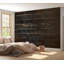 Murale pelez et collez - Vieilles planches horizontales noires-1378121038