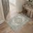 Aurelia Vintage Floral Machine Washable Green / Beige Indoor Area Rug with Non-Slip Backing-471385736