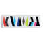 Modern Art-Six Chunk Logo 1 Piece Wrapped Canvas Panoramic Wall Art-1438690775