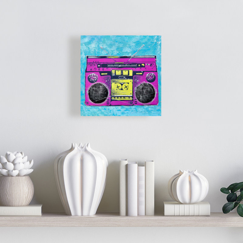 Toile rétro radio rétro | Décoration de chambre à coucher