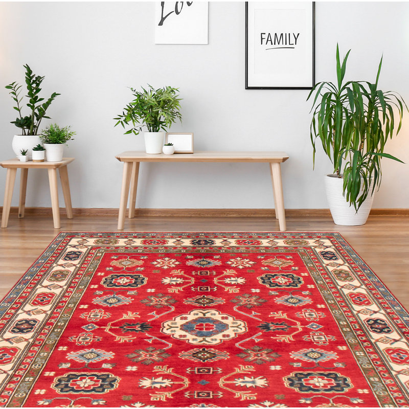 Tapis rouge Maleaha Gazni 5 pi 6 po x 7 pi 6 po
