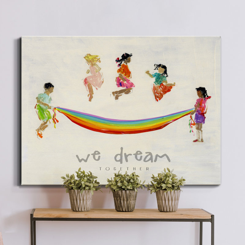 " Rainbow Kids We Dream ", 36" H  x 24" W x 1" D