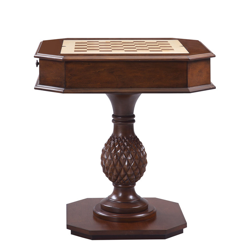 Table de jeu d'échecs et de backgammon réversible 3-en-1 Zorvane avec tiroirs et plateau de jeu pour le salon et la salle de jeux