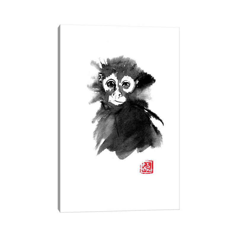Small Monkey by Péchane - Print on Canvas, Wrapped Canvas, 101.6 cm H x 66.04 cm W x 3.175 cm D