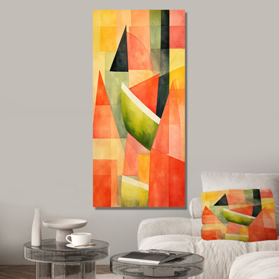 Motif de melon d'eau rouge géométrique 1 - Melon