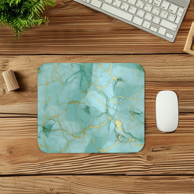 Abstract Dreaming of Geode Crystals Crystals Geode Modern Marble Agate Fractal Gaming Cute Office Laptop Desk Pad Gift Mat Square Rectangle Non-Slip Mousepad