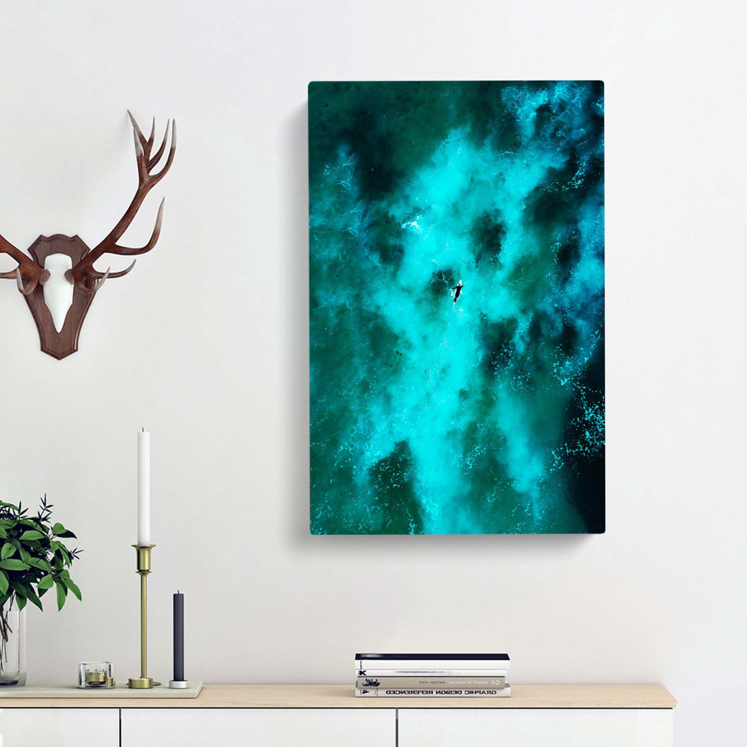 Heading To The Surf In Australia In Abstract - Wrapped Canvas