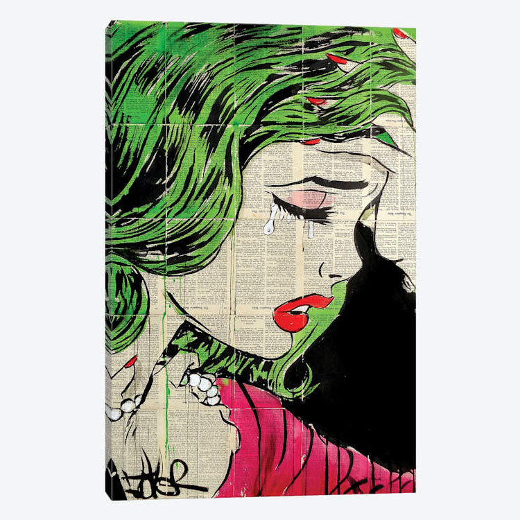 « pop princess », reproduction sur toile, H 18 po x l 12 po x P 1,5 po