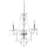 3-Light Chrome Chandelier With Clear Crystals